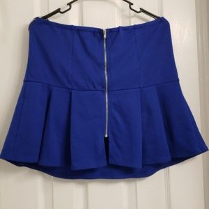 Forever 21 Tops - Forever 21 blue peplum tube top Forever 21 Tops - Forever 21 blue peplum tube top